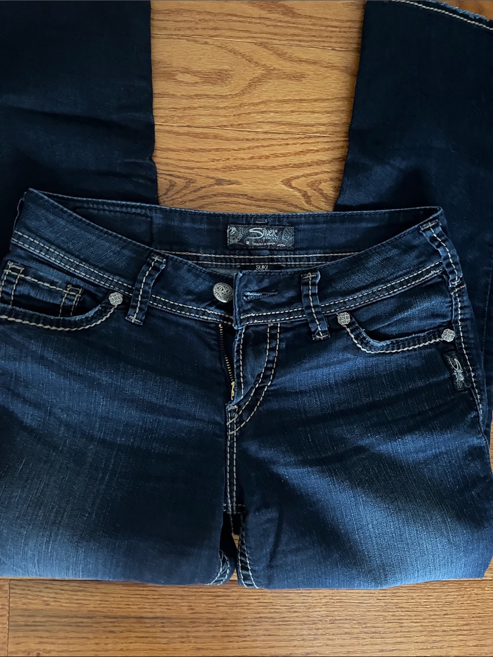 Silver Jeans Skinny Dark Blue Stretch Denim - Picture 4 of 15